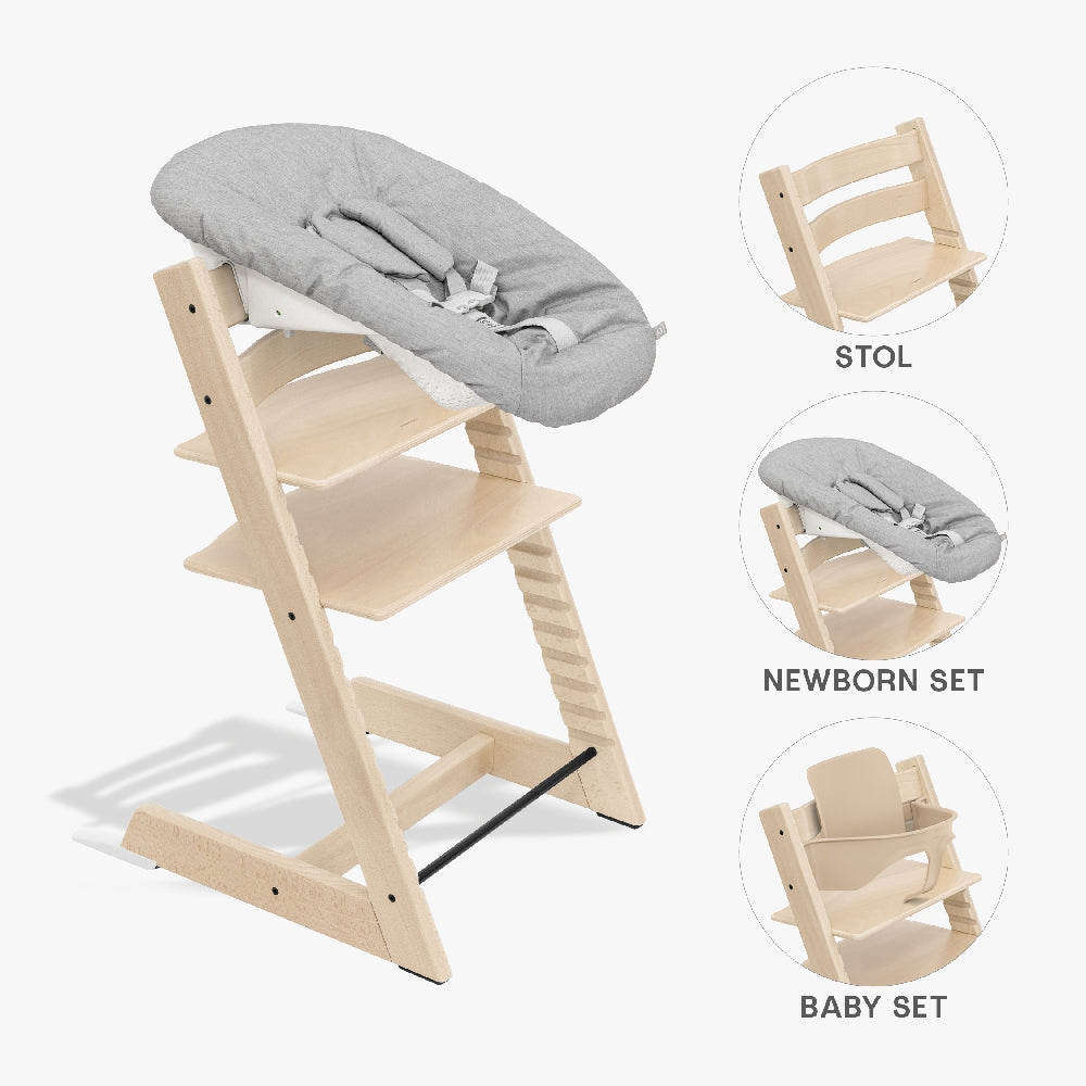 Stokke Tripp Trapp Bundle Højstol  Babyset Og Newborn Natur