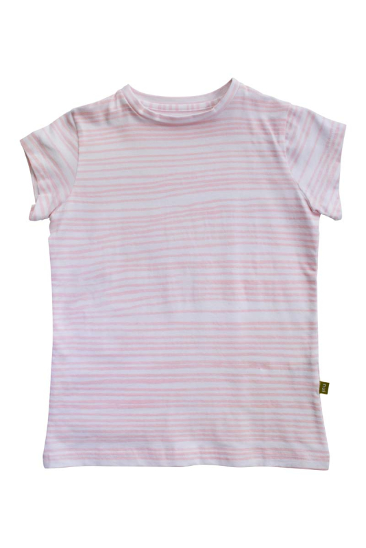 -shirt Med Lille ærme Rosa Striber