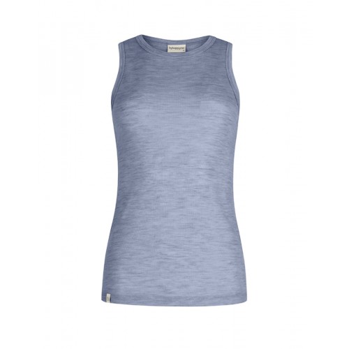 Tank Top Til Dame   100  Merino Uld   Light Blue Melange