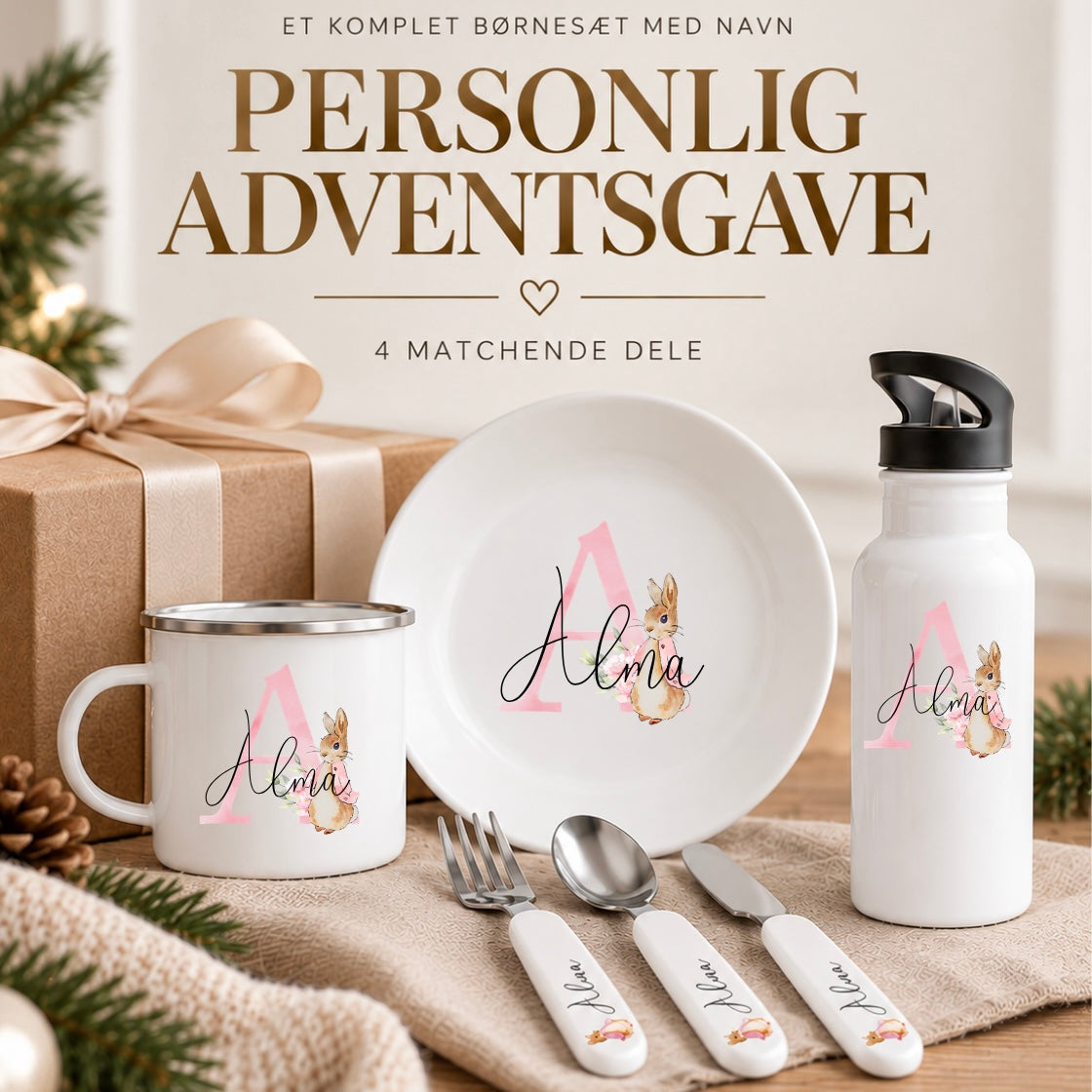 Unik Adventsgave Personligt Børnesæt Med Navn    Dele