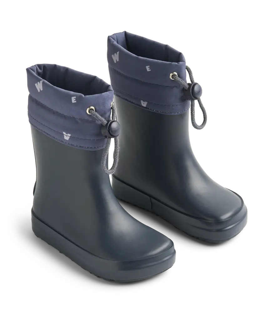 Wheat Zerro Barefoot Termo Gummistøvle Navy 26