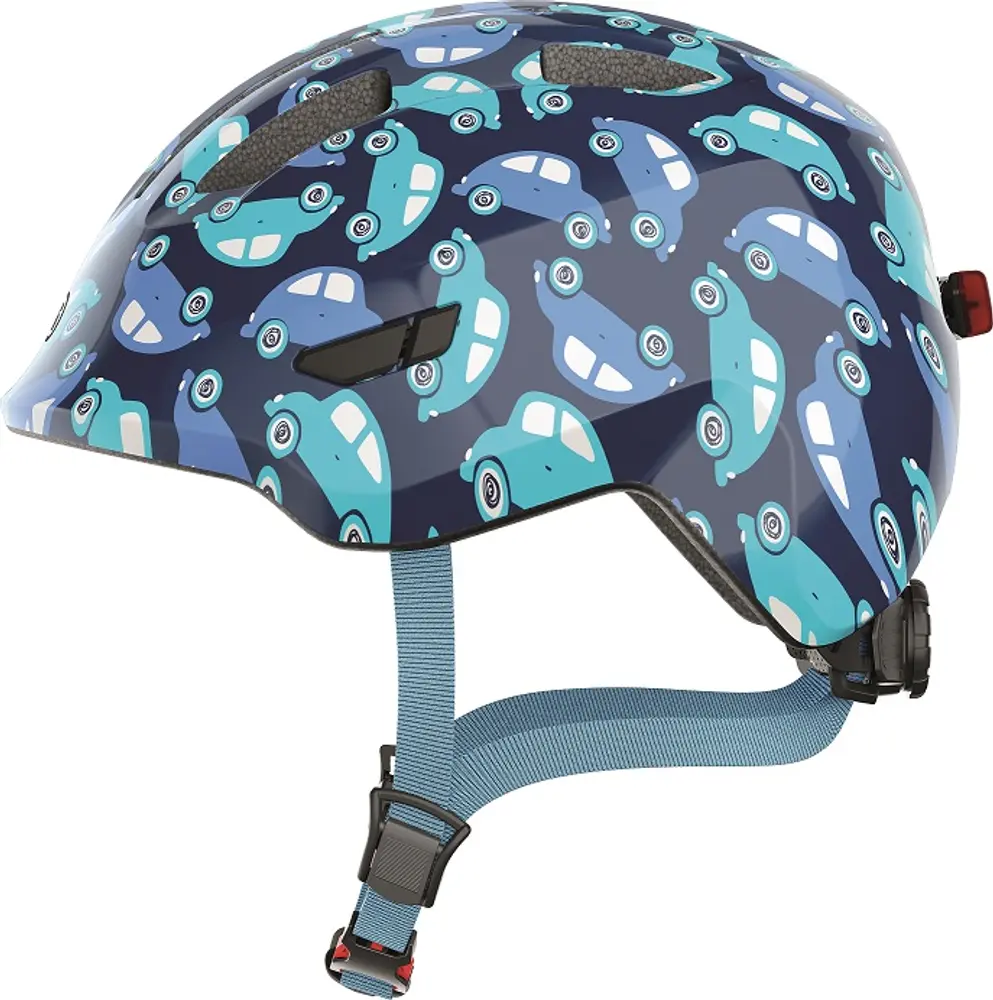 Abus Smiley     Led Cykelhjelm   Blue Car