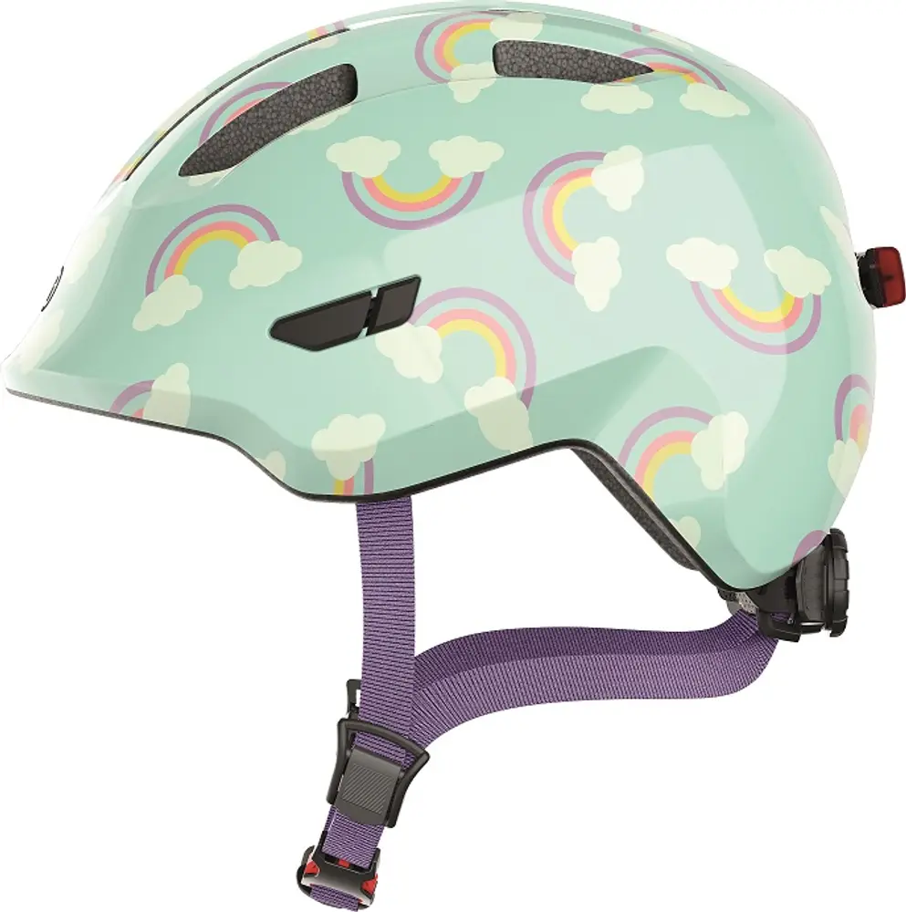 Abus Smiley     Led Cykelhjelm   Blue Rainbow