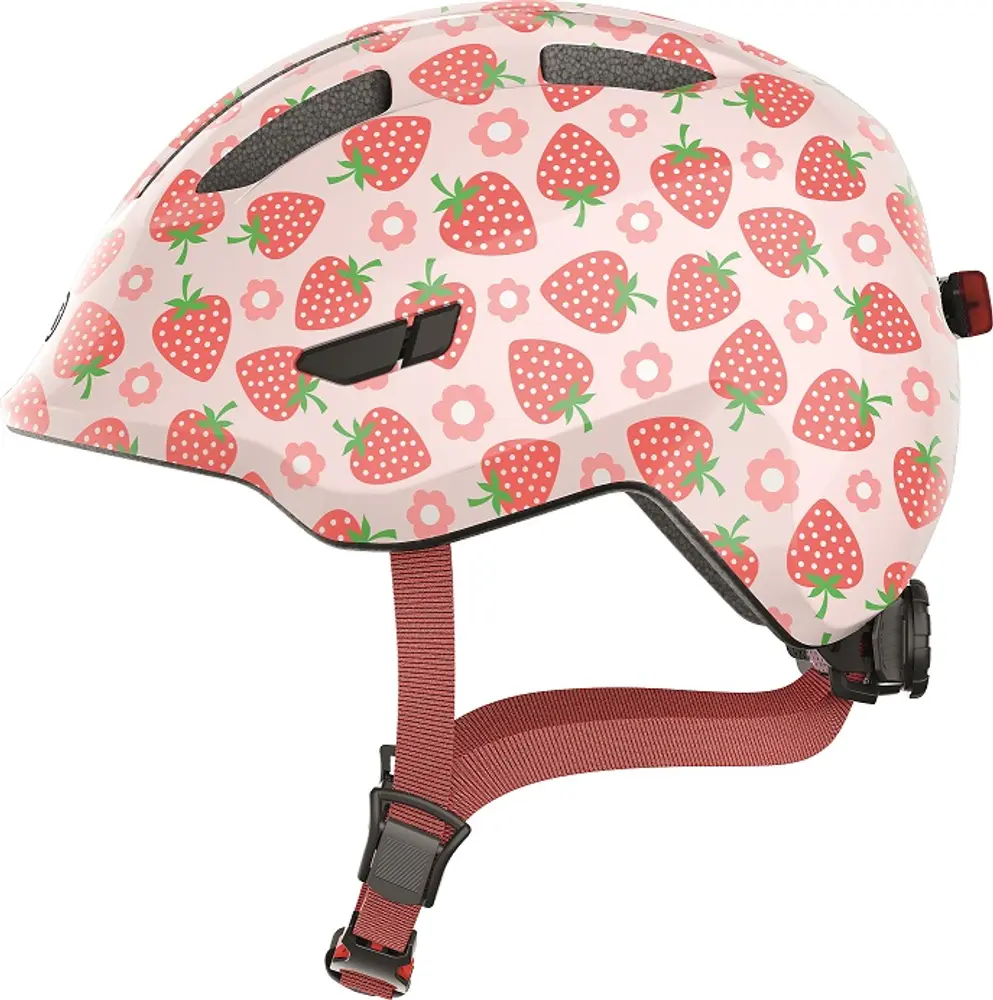 Abus Smiley     Led Cykelhjelm   Rose Strawberry