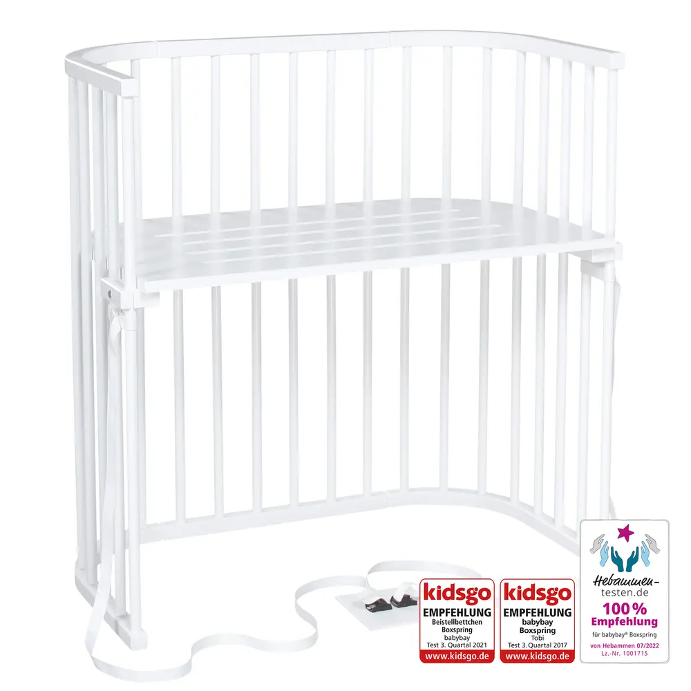 Babybay Boxspring Bedside Crib Hvid