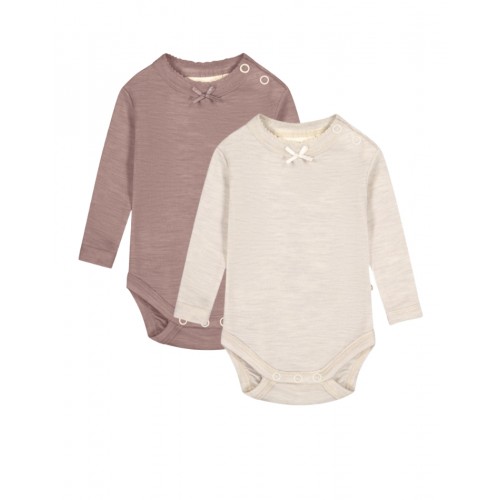 Body Med Knapper   100  Merino Uld  Oeko-texâ   -pak 56 Nature Lavender Melange