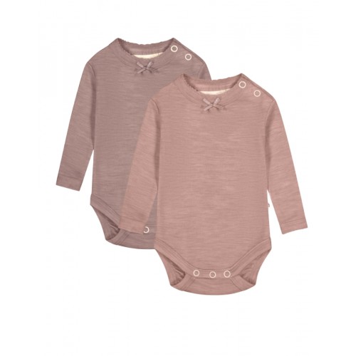 Body Med Knapper   100  Merino Uld  Oeko-texâ   -pak 56 Soft Rose Lavender Melange
