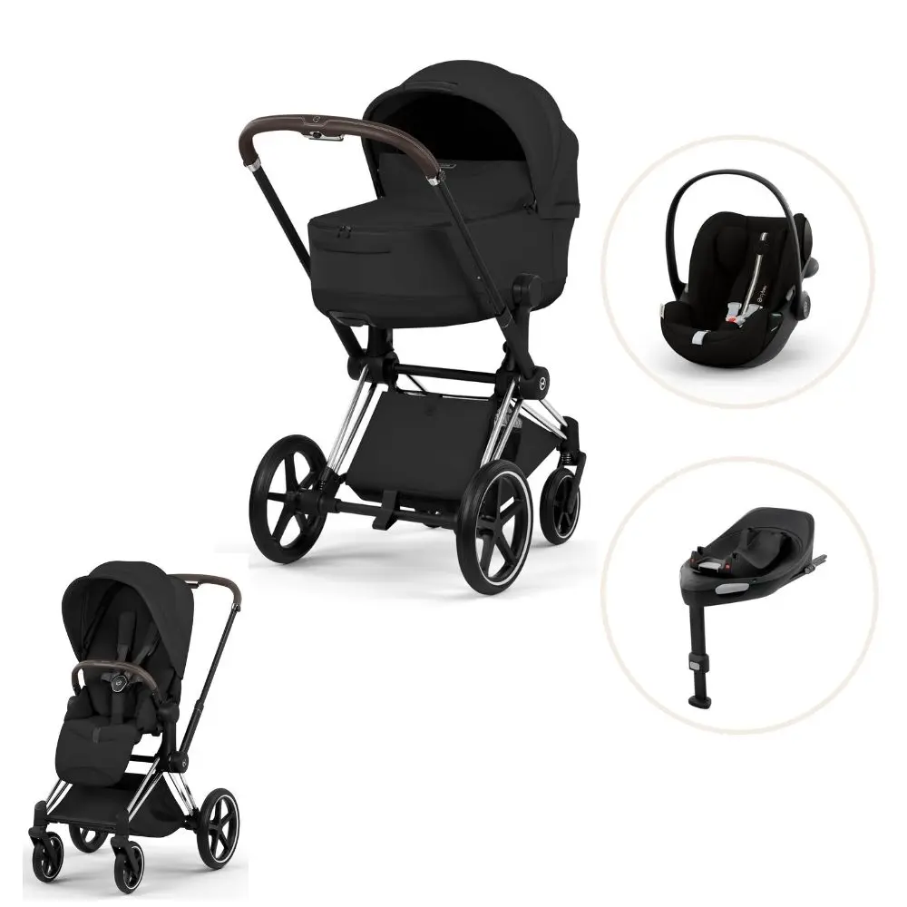 Cybex Priam Style Kombivogn Inkl  Cloud G3 Og Base G3 Sepia Black Chrome Brown