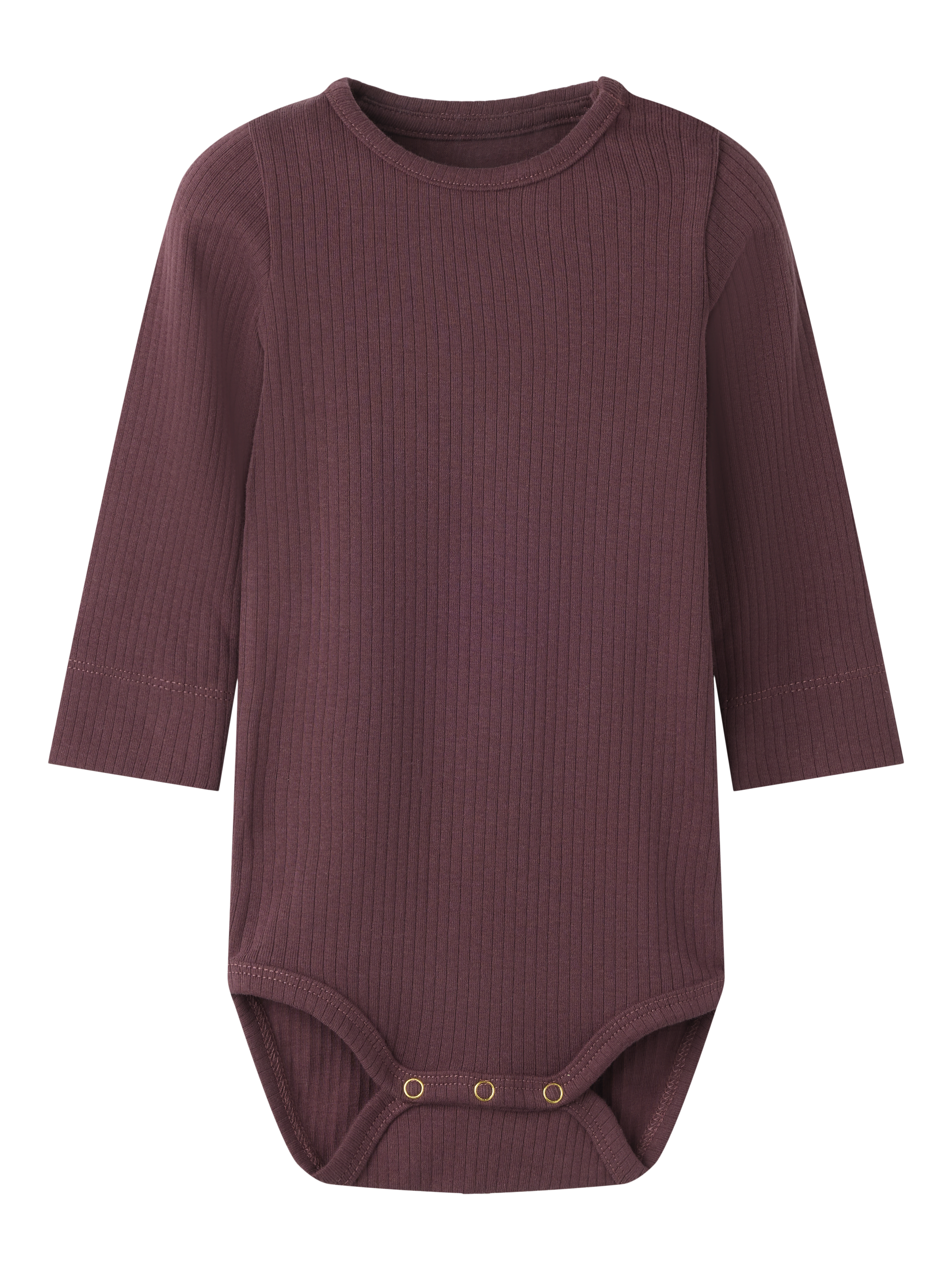 Ensfarvet Langærmet Body  50-92