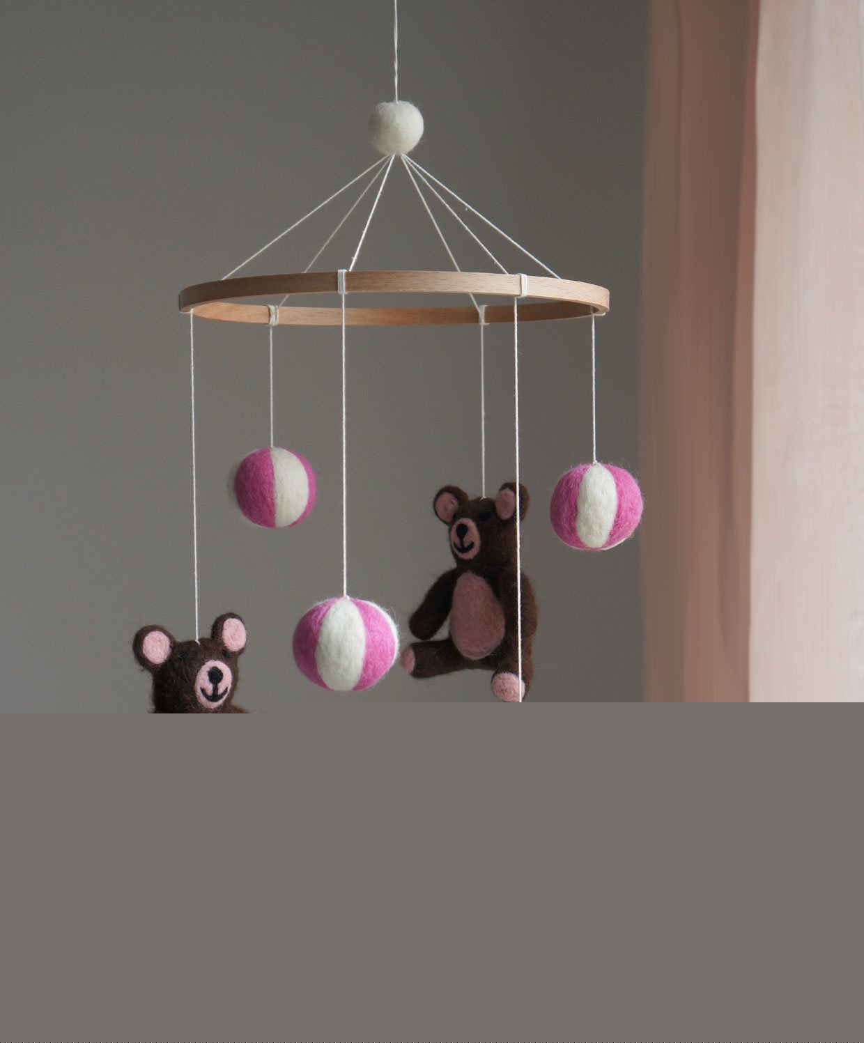 Gamcha Uro Bjørn Og Bolde Pink