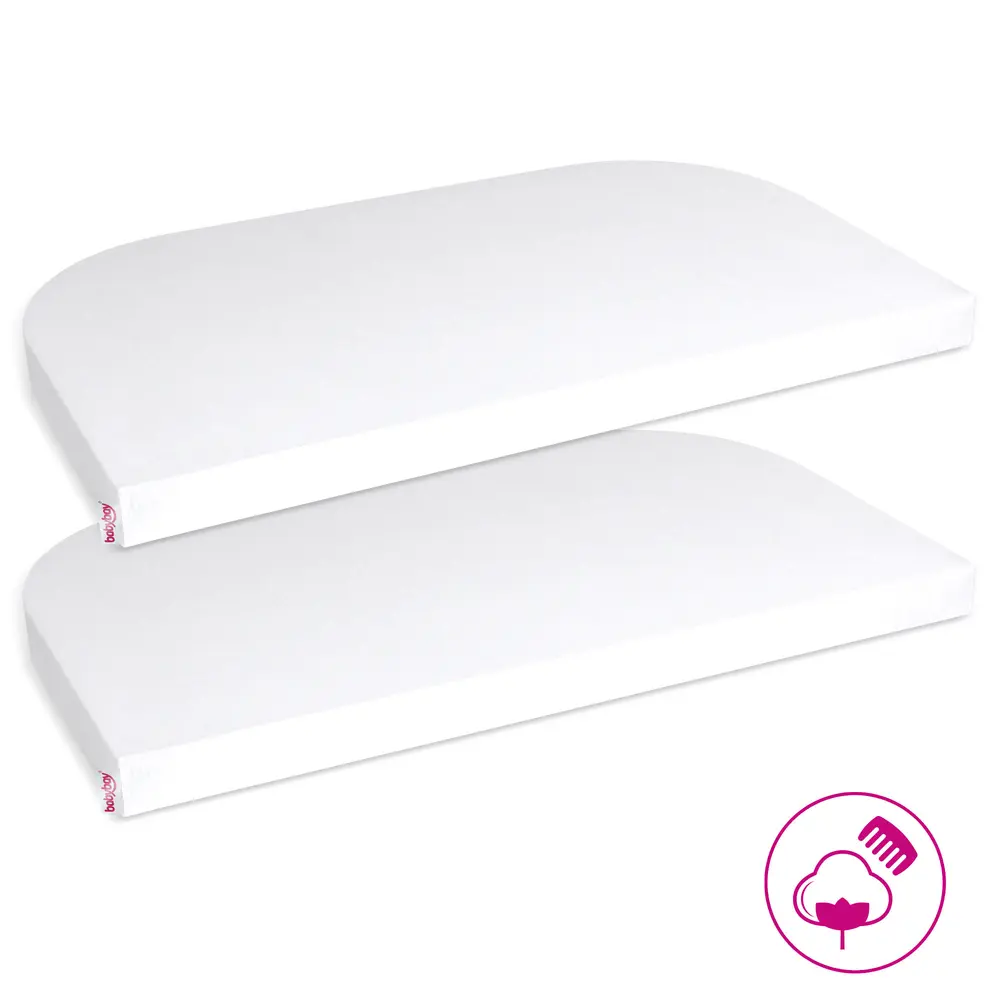 Jersey Lagen  Deluxe   Stk  Til Side By Side Seng Boxspring    Hvid