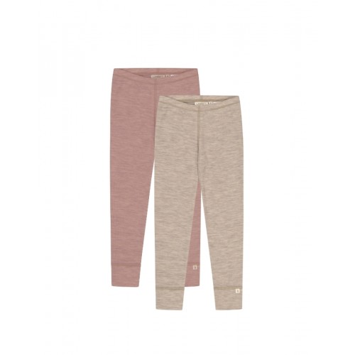 Leggings   100  Merino Uld  Oeko-texâ   -pak 86 92 Soft Rose Beige Melange