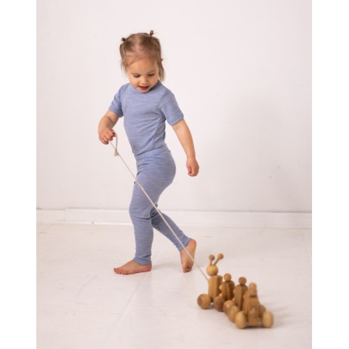 Leggings   100  Merino Uld Til Baby Og Børn 56 Light Blue Melange