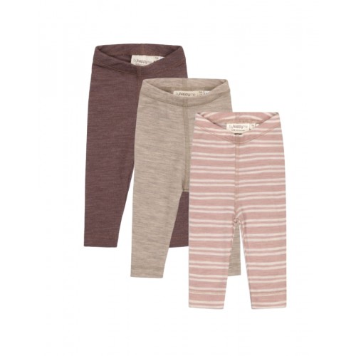 Leggings   100  Merino Uld Til Baby Og Børn   -pak 56 Soft Rose Nature Melange