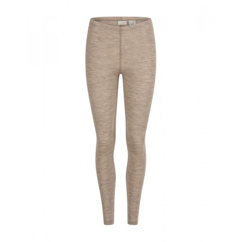 Leggings Til Dame   100  Merino Uld Beige Melange
