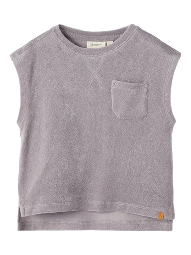 Lil Atelier Frotté Boxy Top Silver Filigree 92 Cm