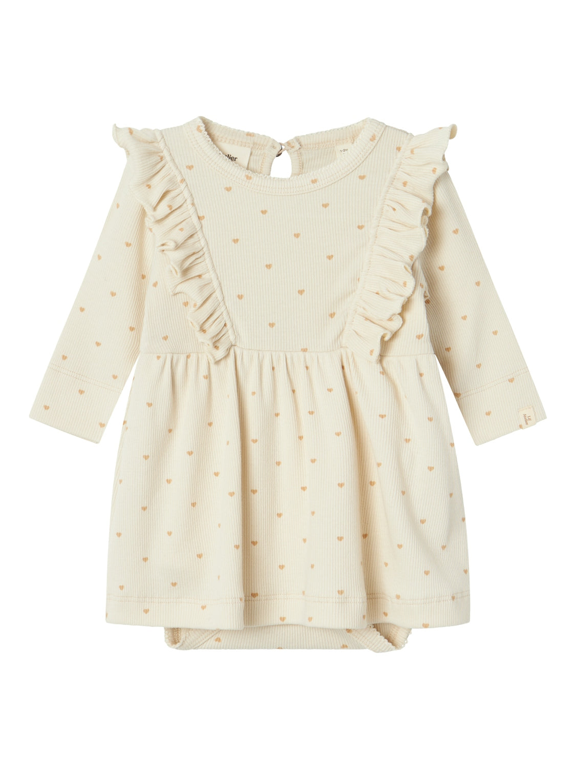 Lil Atelier Gago Kna Body Kjole Med Hjerter Turtledove 56 Cm