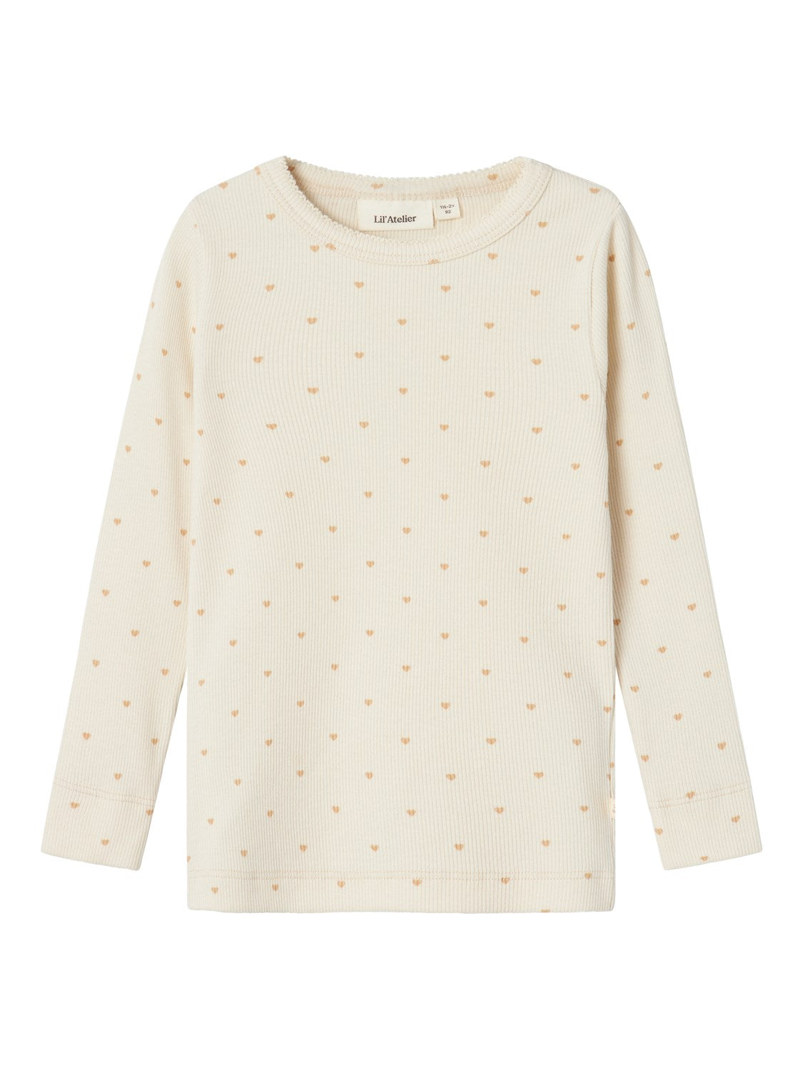 Lil Atelier Gago Slim Shirt Med Hjerter Turtledove 92 Cm