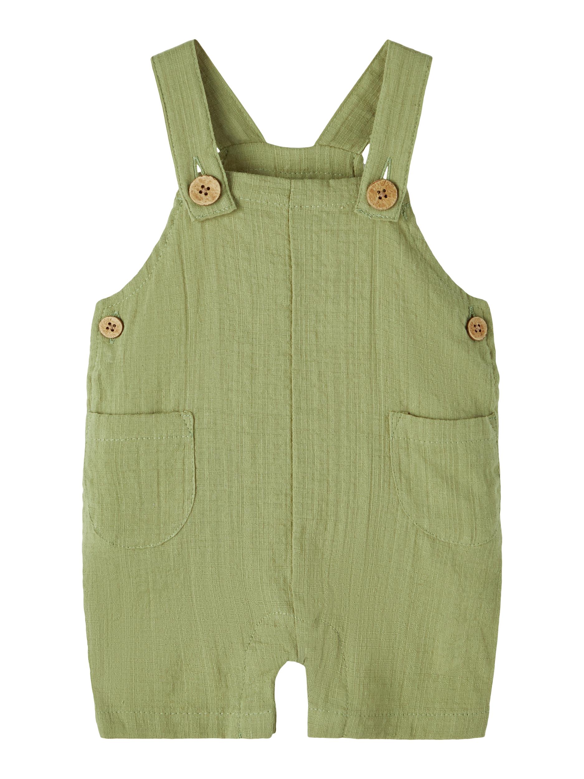 Lil Atelier Hessa Loose Overall Shorts Sage 56 Cm