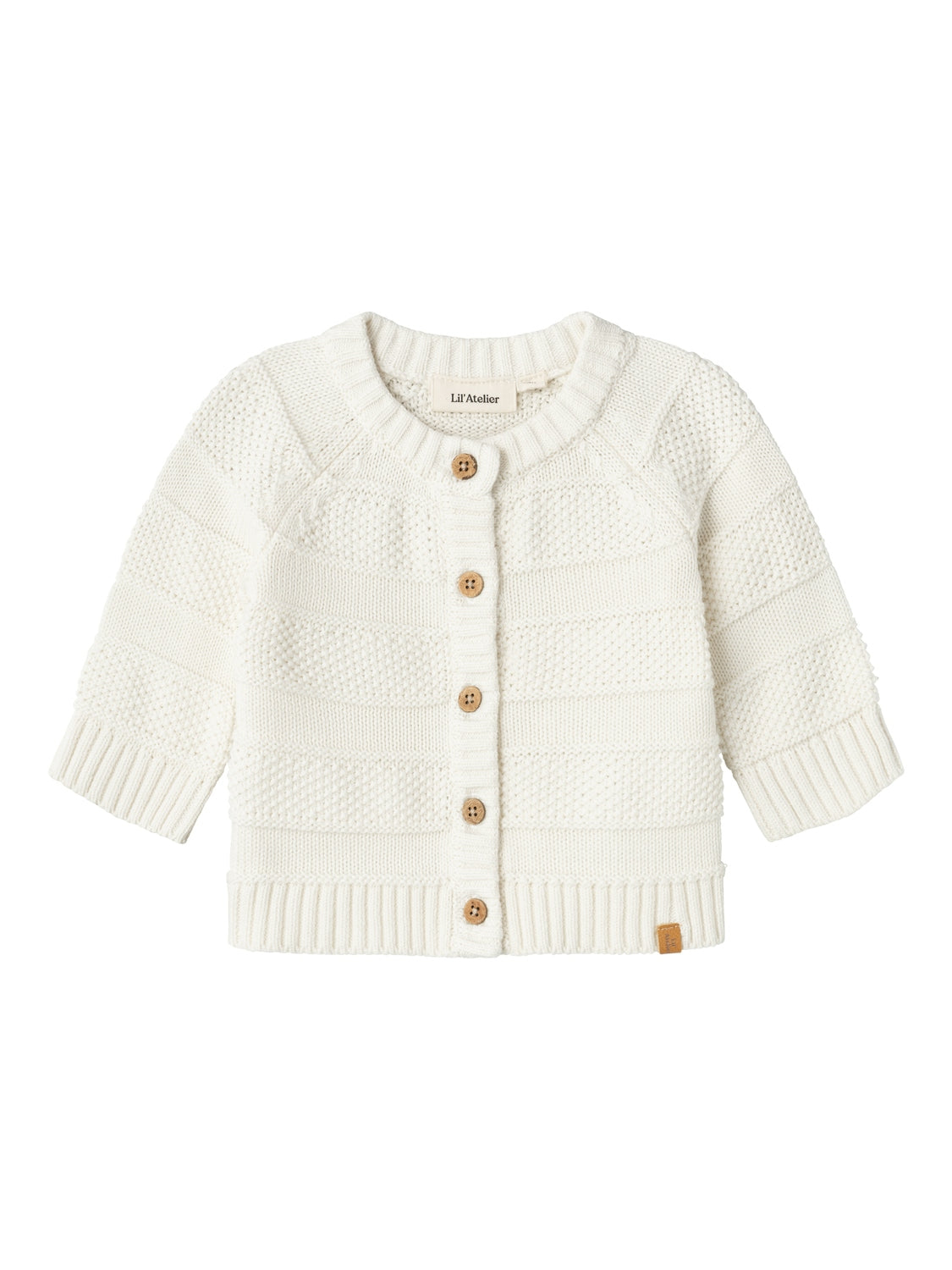 Lil Atelier Larson Knit Cardigan Coconut Milk 56 Cm