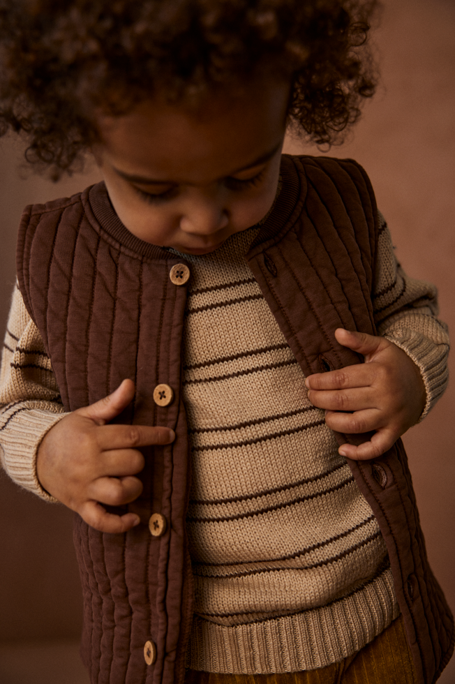 Lil Atelier Roger Ls Knit Warm Sand 56 Cm