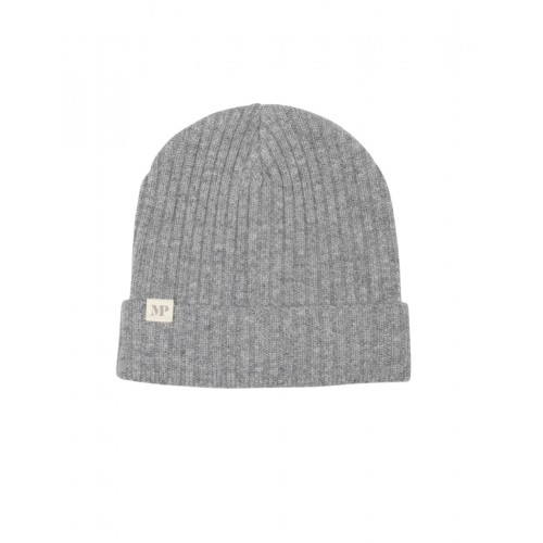 Mpkids  Uppsala Beanie   Strikket Hue   Uldmix Med Foldekant  Oeko-texâ  Light Grey Melange 47 49