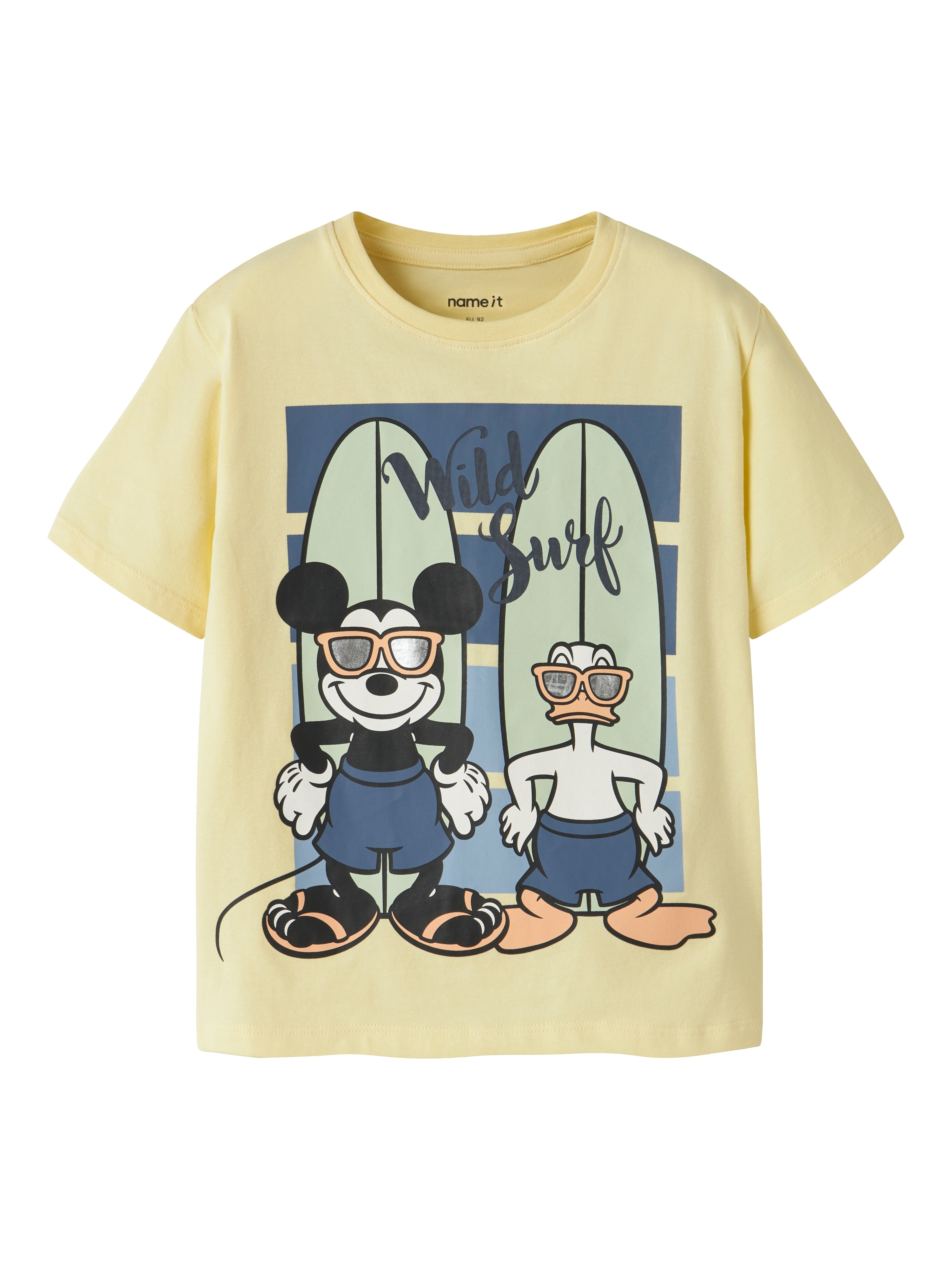 Name It Art Mickey Ss Top  Double Cream 92 Cm