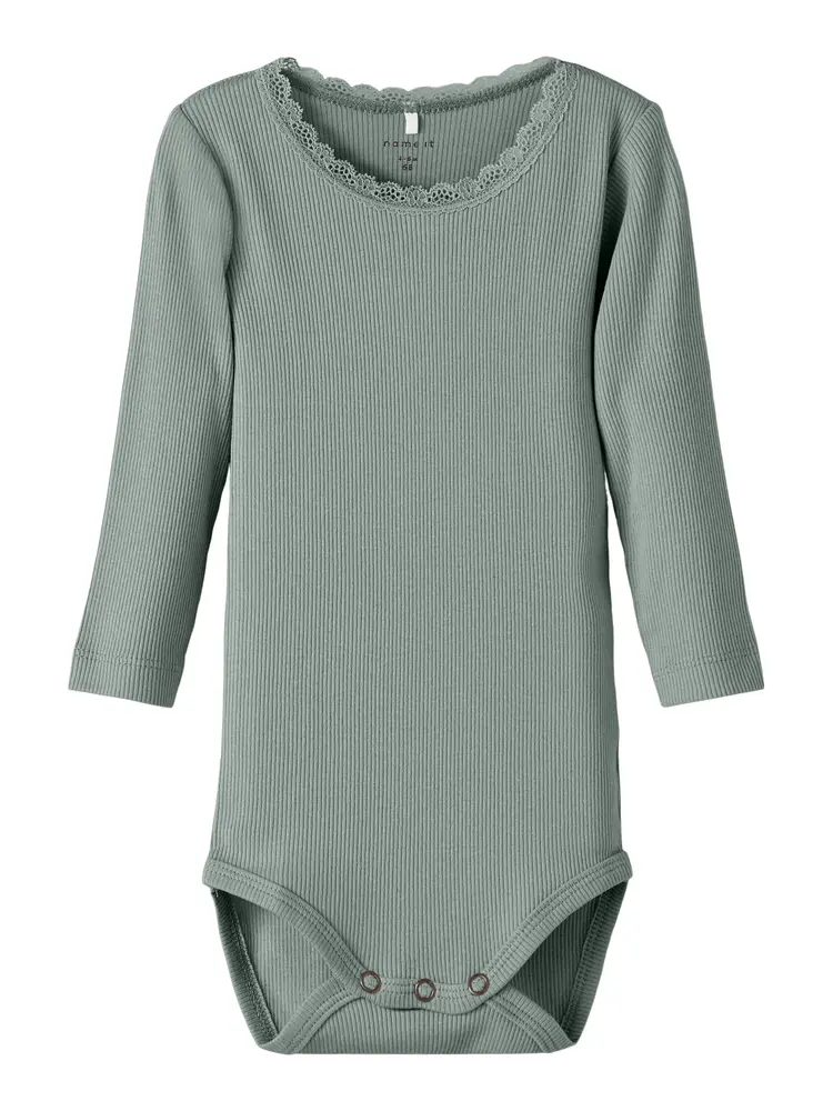 Name It Kab Langærmet Body Slate Gray 50