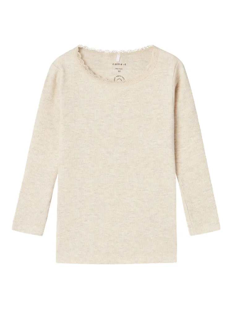 Name It Kab Langærmet Top Peyote Melange 86
