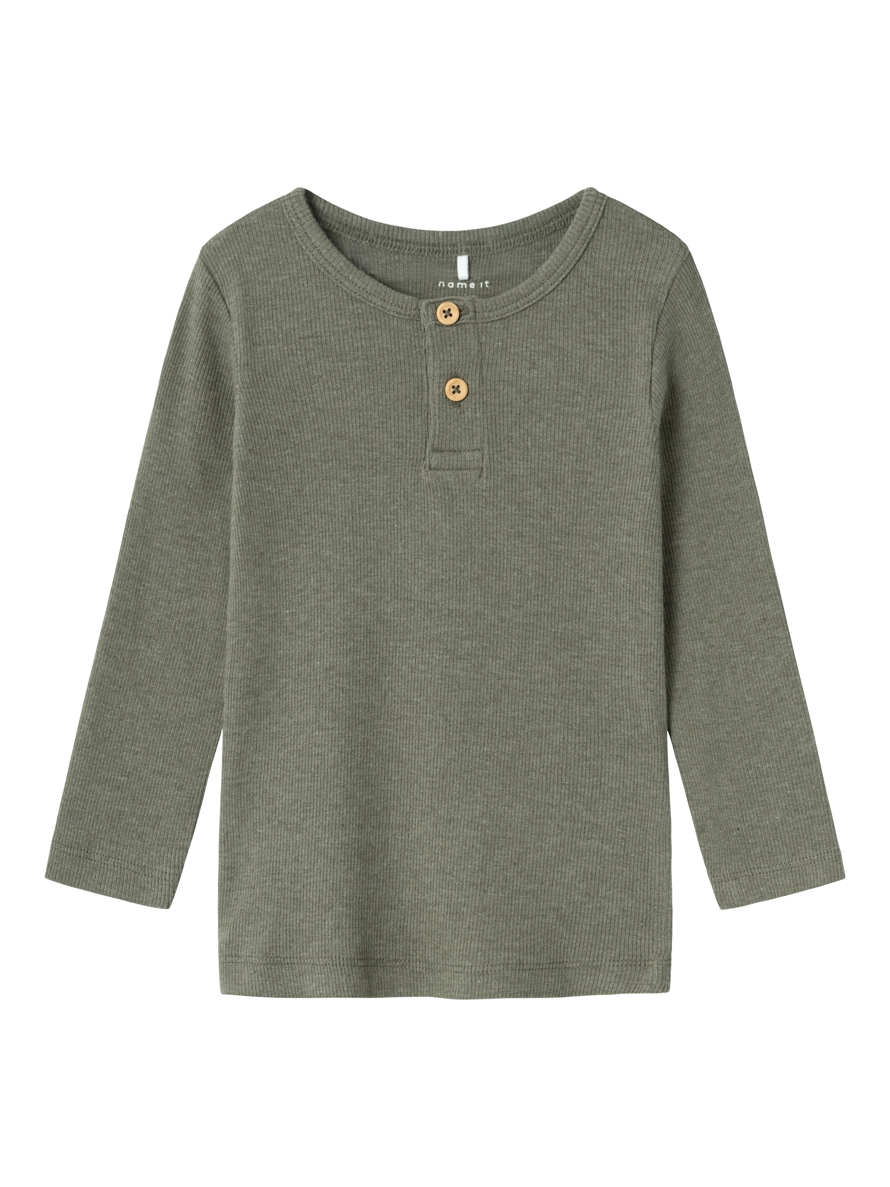 Name It Kab Ls Shirt Noos Dusty Olive Melange 86 Cm