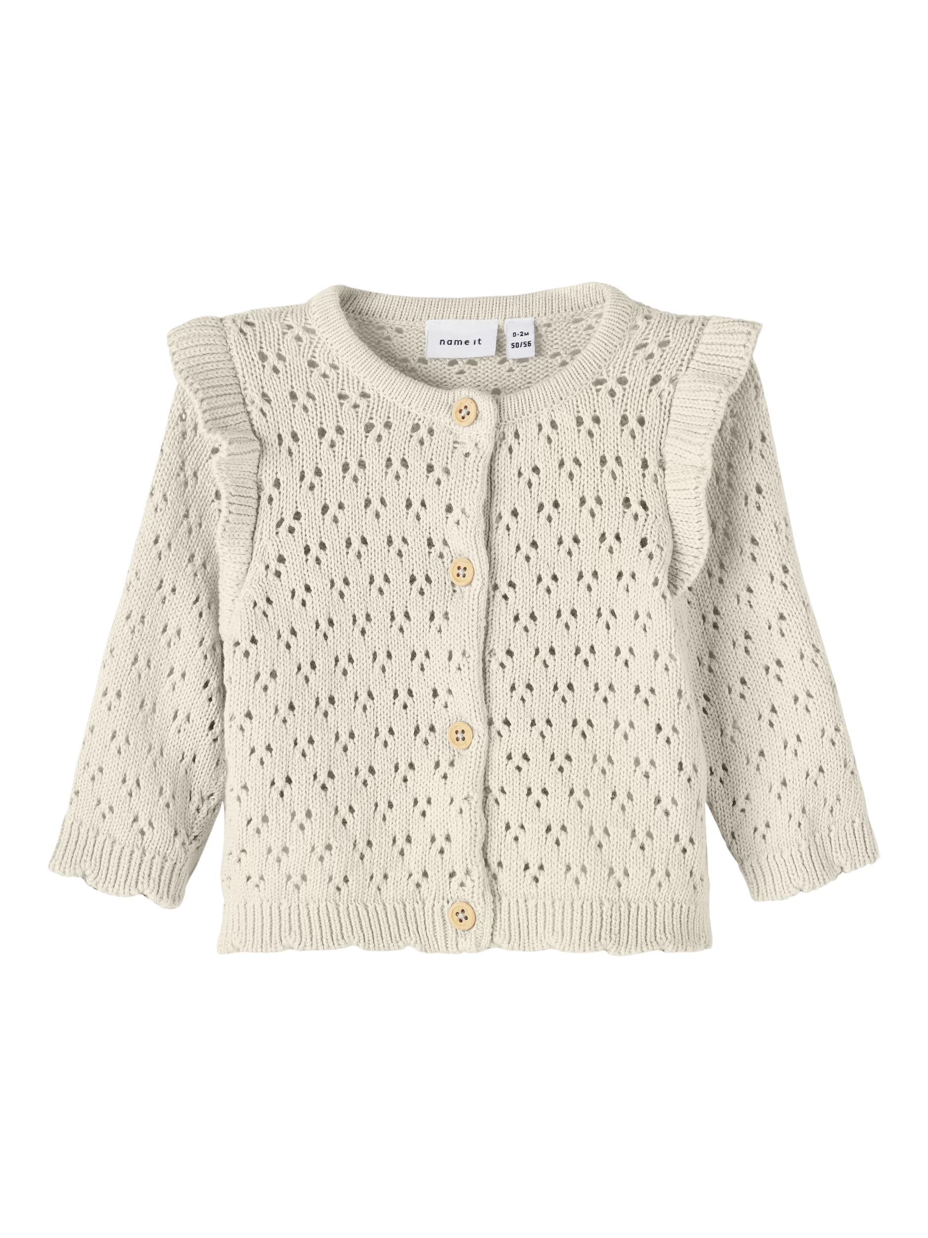 Name It Karandi Strik Cardigan Peyote Melange 56 Cm