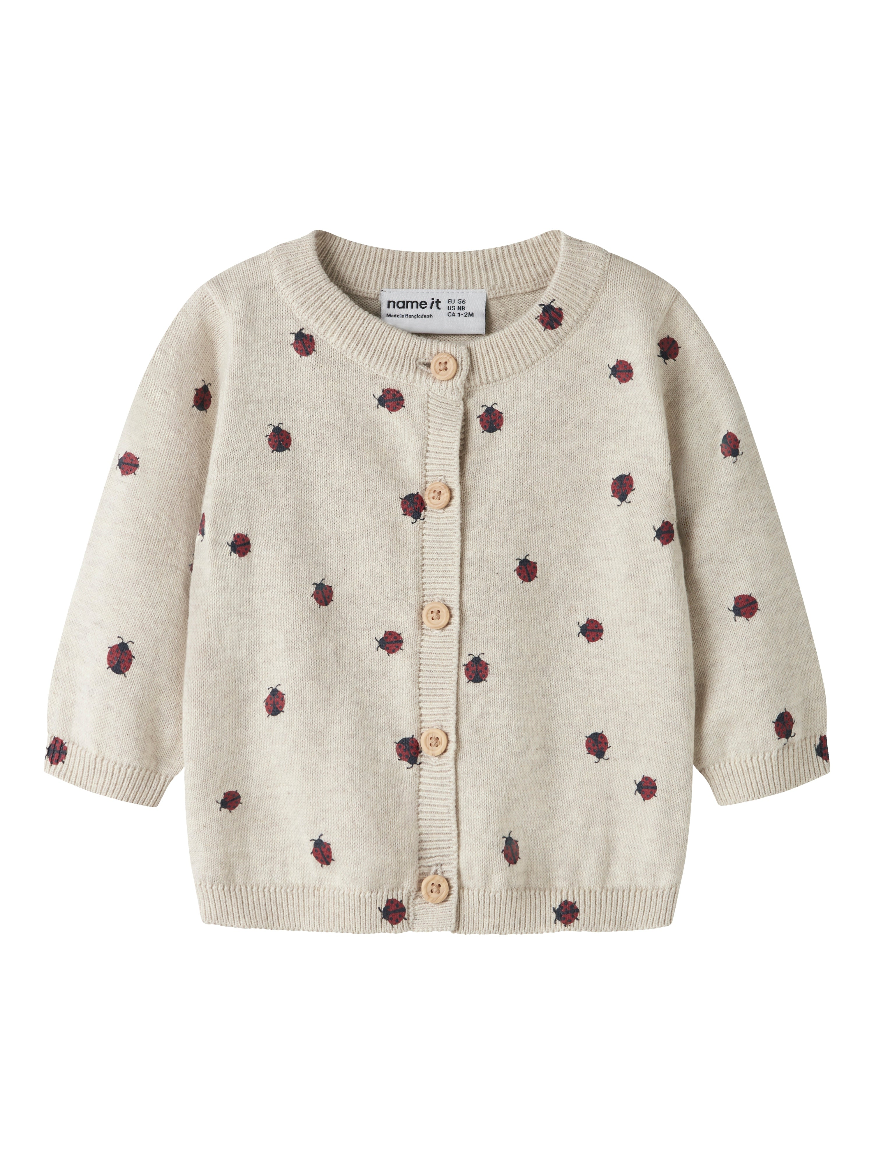 Name It Kikki Ls Knit Cardigan Peyote Melange 50 Cm