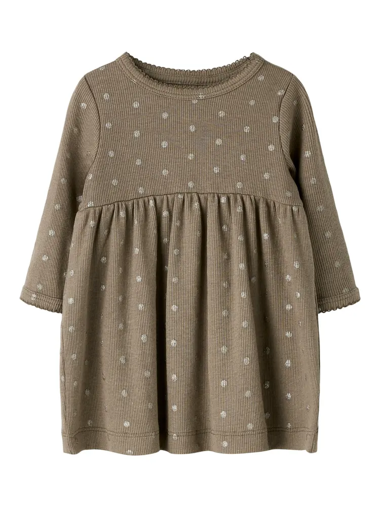 Name It Lona Kjole Taupe Gray 56
