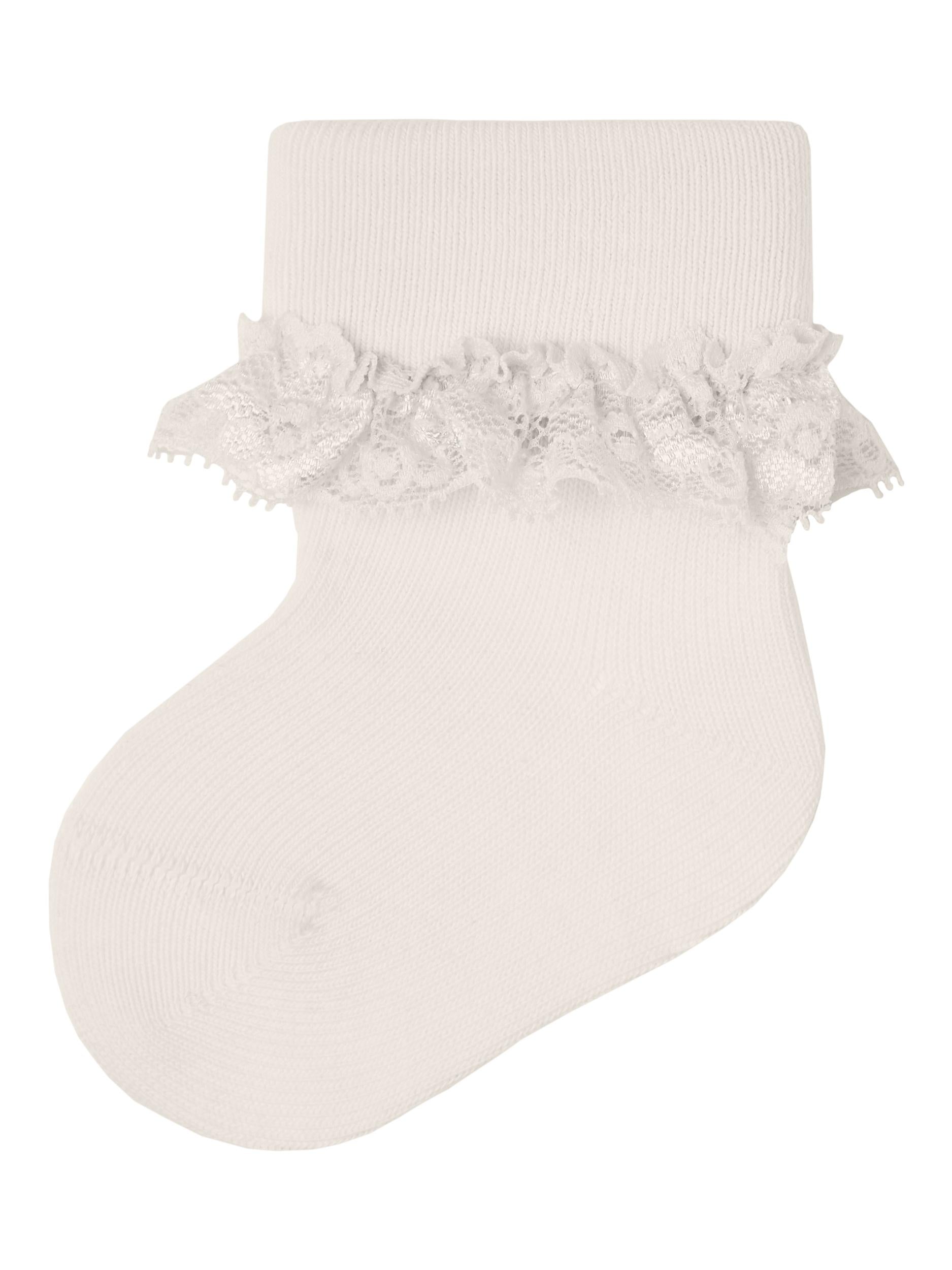 Name It Opagna Strømpe Med Blondekant Bright White 50 56