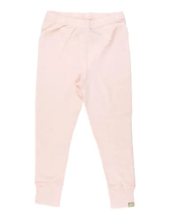 Nui Organics Uldleggings   Merinould  Rosa Smalstribet