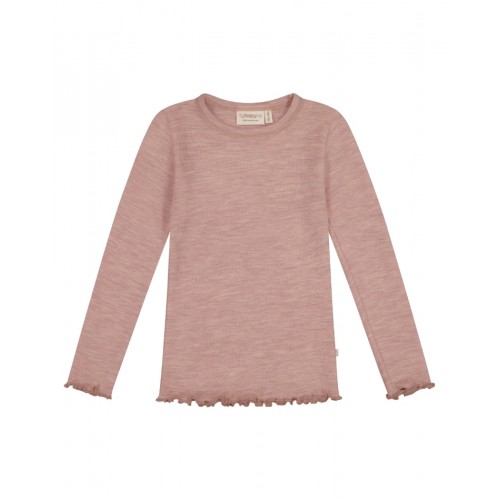 -shirt Med Lange ærmer   100  Merino Uld  Oeko-texâ  86 92 Soft Rose