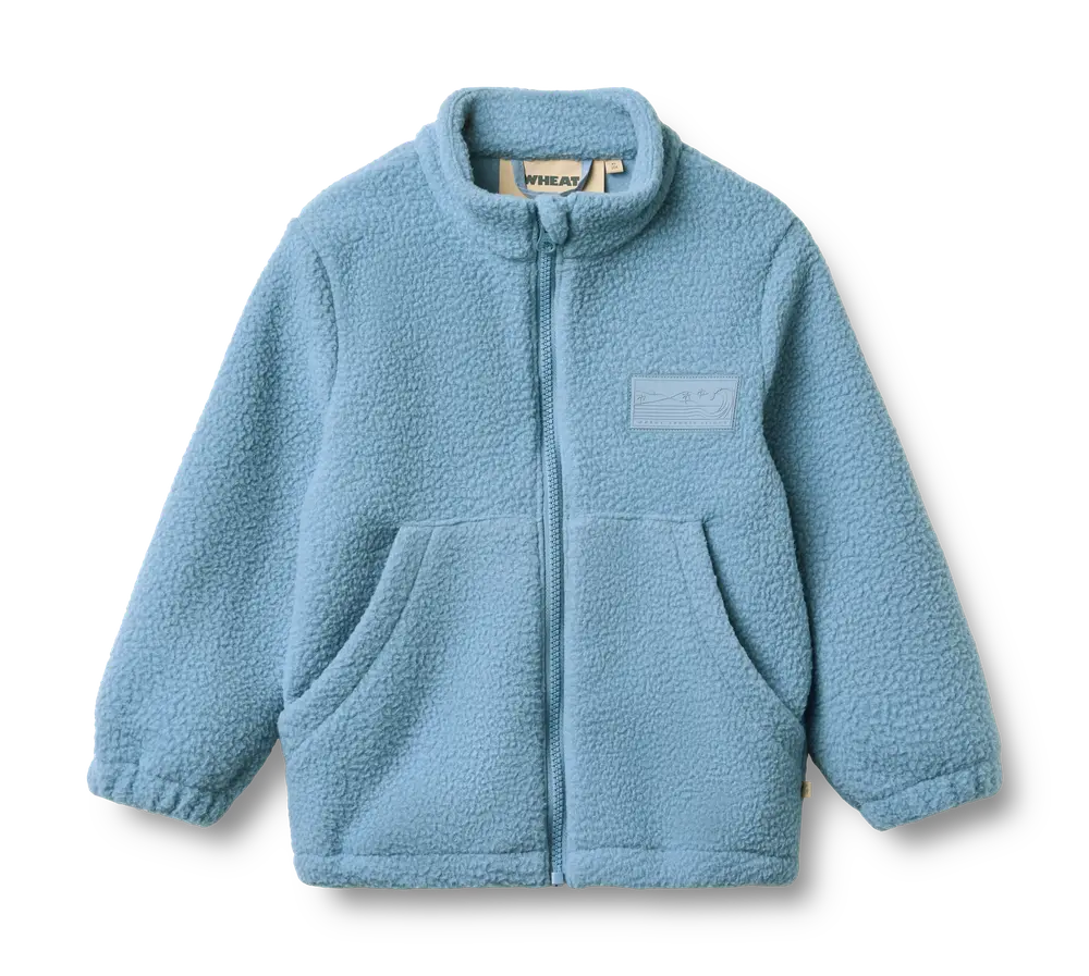 Wheat Helge Fleece Jakke Faded Denim 104